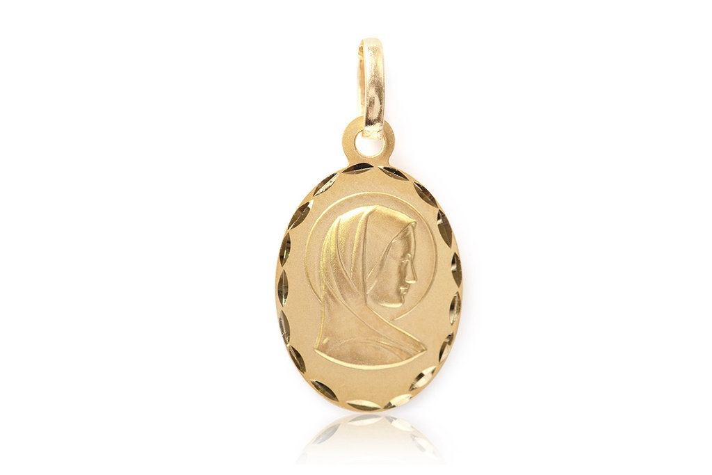 MEDALLA OVAL/20X13MM MADONNA 1.00 18KY