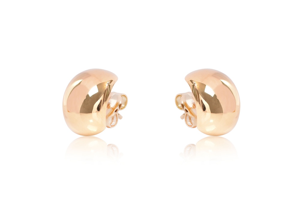 ARETES POST 1/2-ARRACADA LISA 1.80 18KY