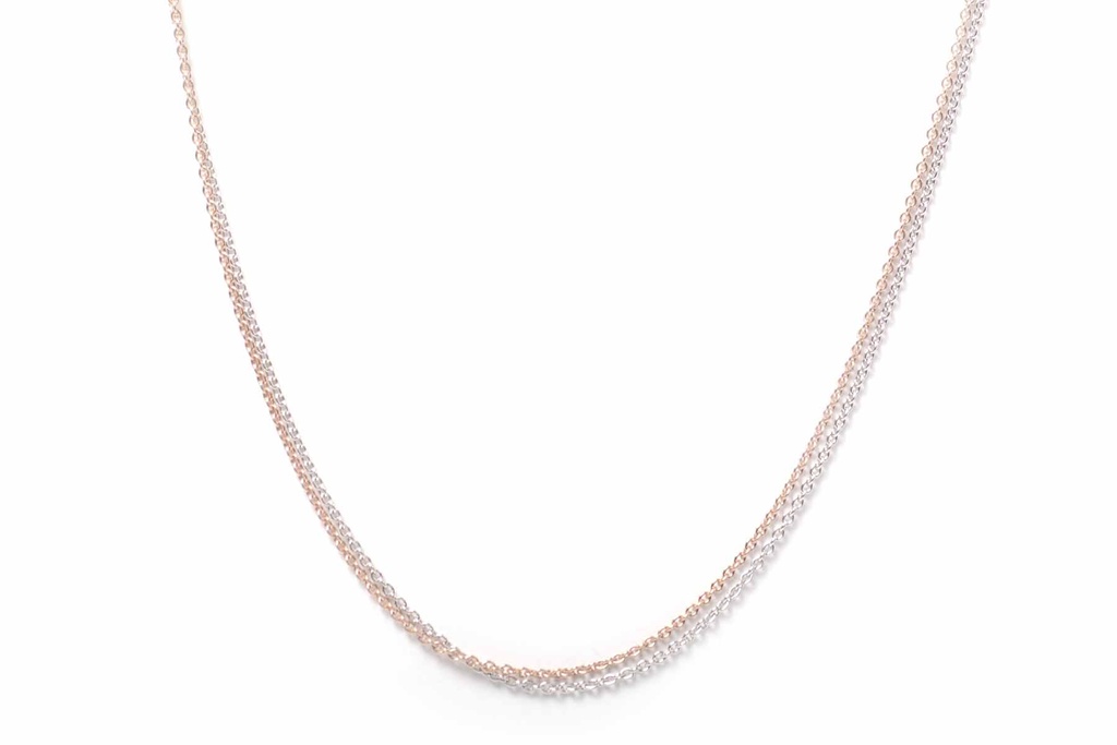 Cadena ARGOLLAS/2-HILOS 45cm 5.6gr 18YW