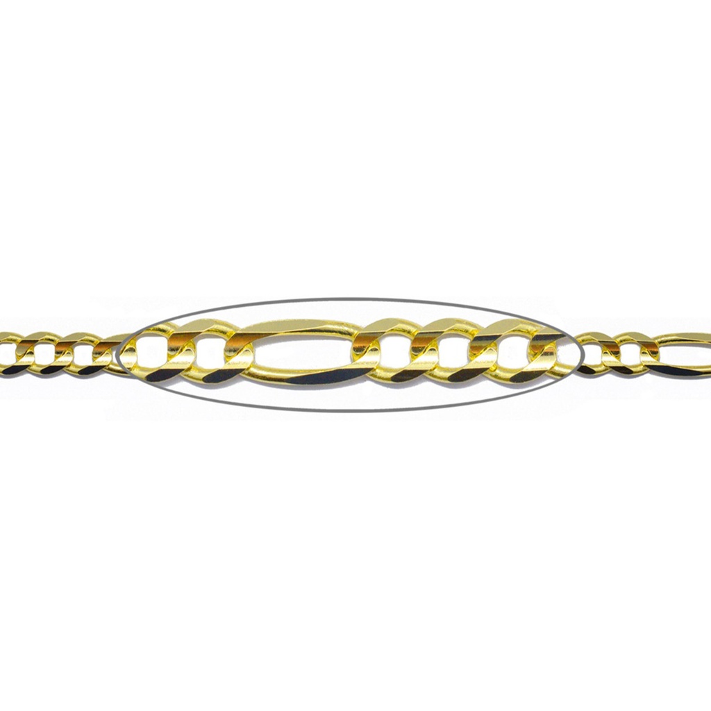 CADENA FIGARO-3X1/5.8MM 60CM 25.30 14KY