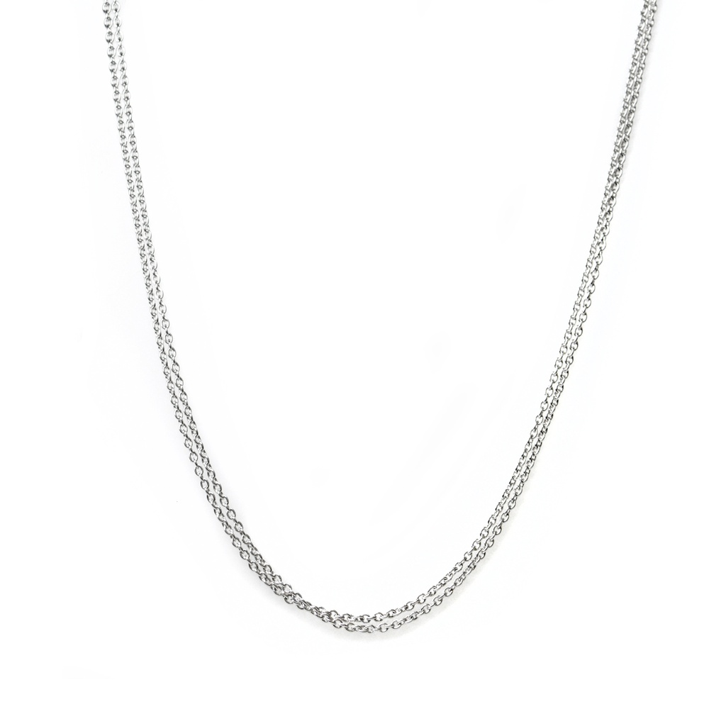CADENA ARGOLLAS 2HILOS 45CM OB 5.60 18KW