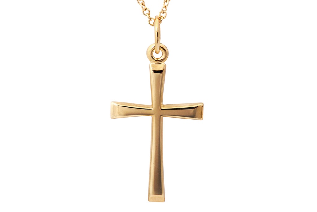 CRUZ RECTA/ANGULO 23X13MM 1.18gr. ORO AMARILLO 18K