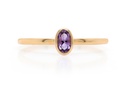 ANILLO LAS FLORES-AMATISTA/OVAL 1.20 18KY
