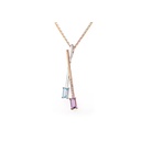 DIJE AMATISTA/TOP-AZUL B6P 2.9gr ORO ROSA/BLANCO 18K