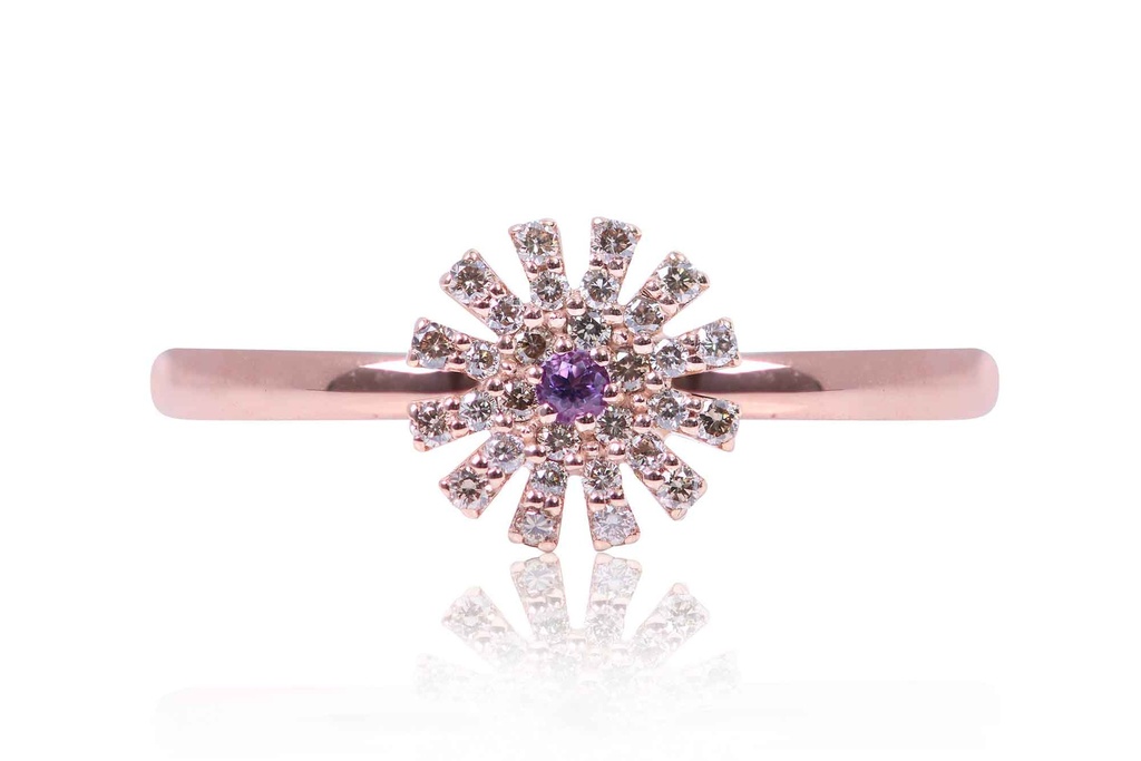 ANILLO MARGHERITA AMATISTA B12P 2.80 18KR