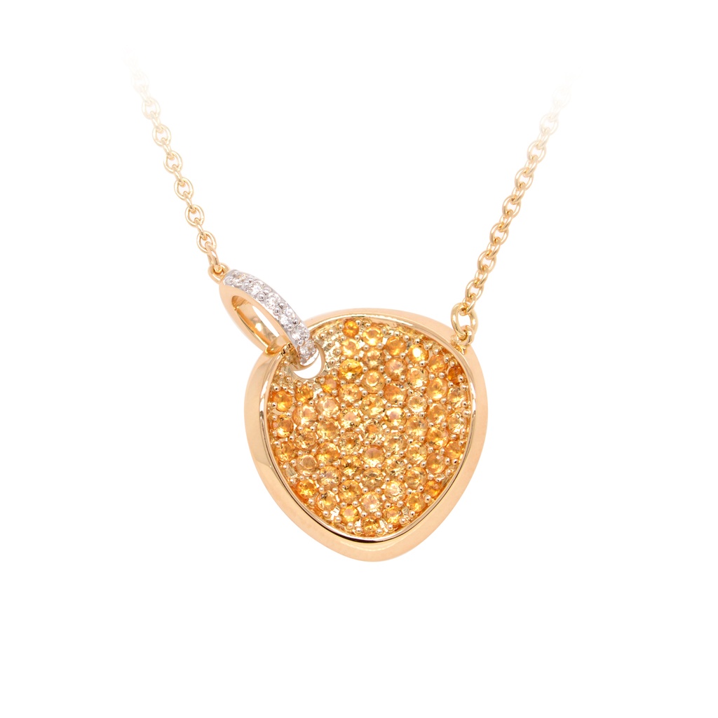 GARGANTILLA SUN CITRINO B5P HSI 7.7gr 43/45cm ORO AMARILLO/BLANCO 18K