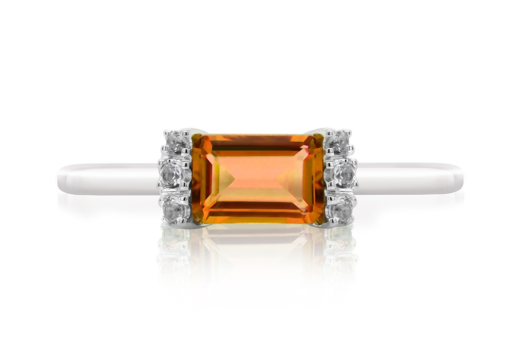 ANILLO LAS FLORES -CITRINO 6TOPBCO 1.50 18KW