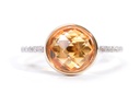 Anillo CITRINO/ROUND DIAMANTE-0.08Ct 2.8gr 18K