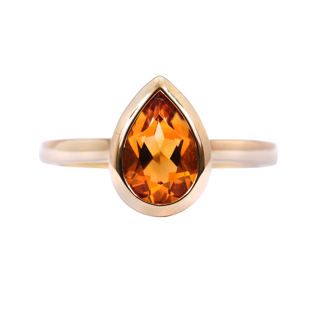 ANILLO BEZEL CITRINO-PERA 5.06 18KY