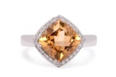 Anillo BEAUTY DIAMANTE-0.18Ct-H/SI CITRINO 6.5gr 18K