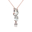 Gargantilla CRISTAL DE ROCA-3.55Ct Diamantes-0.07Ct 18WR