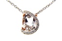 GARGANTILLA BRUMANI "LOOPING SHINE" 2-CRISTAL DE ROCA-2.00ct 15-DIAMANTES 0.06ct 4.7gr. 45cm. ORO ROSA/BLANCO 18K 