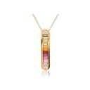 DIJE CROMATICA B6P MULTI-GEMA 3.8gr ORO AMARILLO/BLANCO 18K
