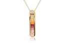 DIJE CROMATICA B6P MULTI-GEMA 3.8gr ORO AMARILLO/BLANCO 18K