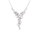 GARGANTILLA "WATERFALL" 46-DIAMANTES Talla-Brillante y Baguette 1.38ct GVS 7.17gr. 42cm. ORO BLANCO 18K