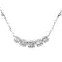 GARGANTILL ICE DIAMANTES Talla-Brillante/Baguette 0.39ct GVS 2.0gr. 40/45cm ORO BLANCO 18K