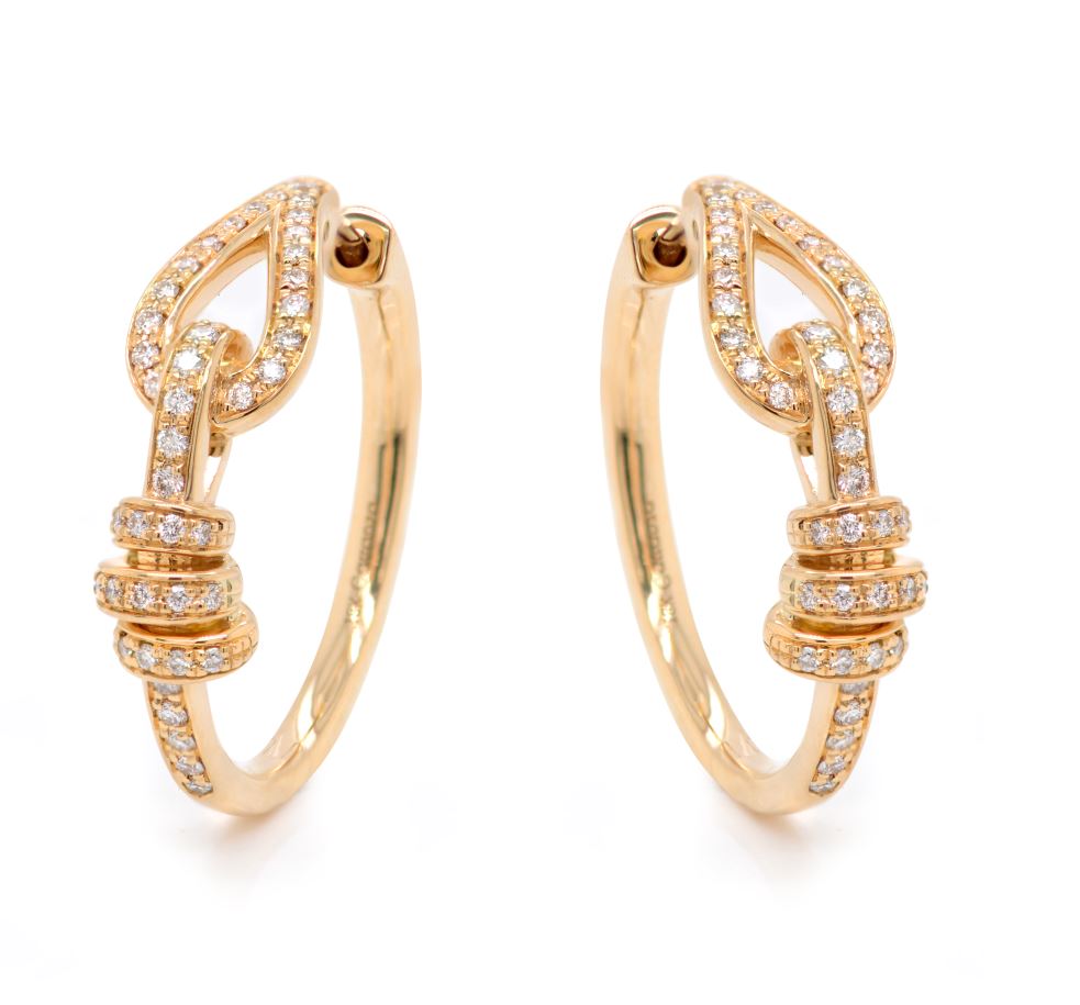 ARETES LOVE KNOT B34P GVS 18K AMARILLO 