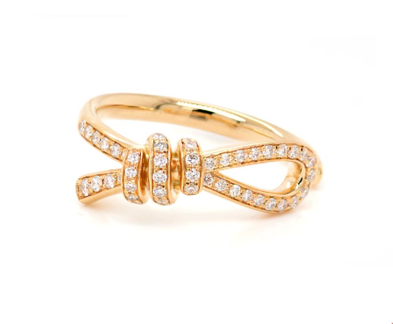 ANILLO LOVE KNOT B25P GVS 18K AMARILLO