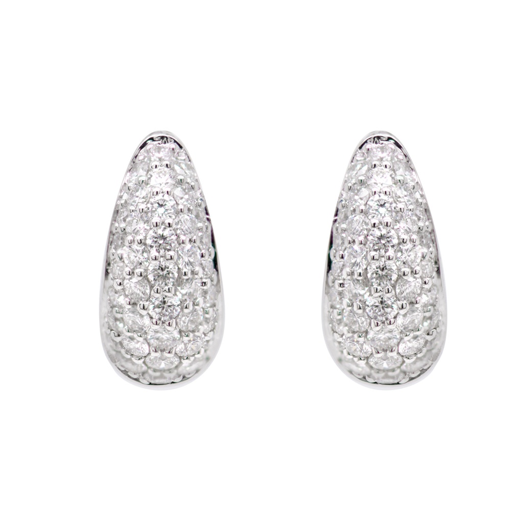 ARRACADAS PAVE-CONICA B52P GVS 4.0gr 18K BLANCO
