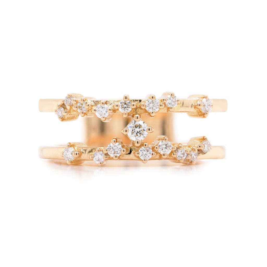 ANILLO RANDOM DIAMANTE B23P HSI 6.0gr ORO AMARILLO 18K