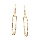 ARETES RANDOM DIAMANTE 0.25ct HSI 6.3gr. ORO AMARILLO 18K