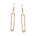 ARETES RANDOM DIAMANTE 0.25ct HSI 6.3gr. ORO AMARILLO 18K