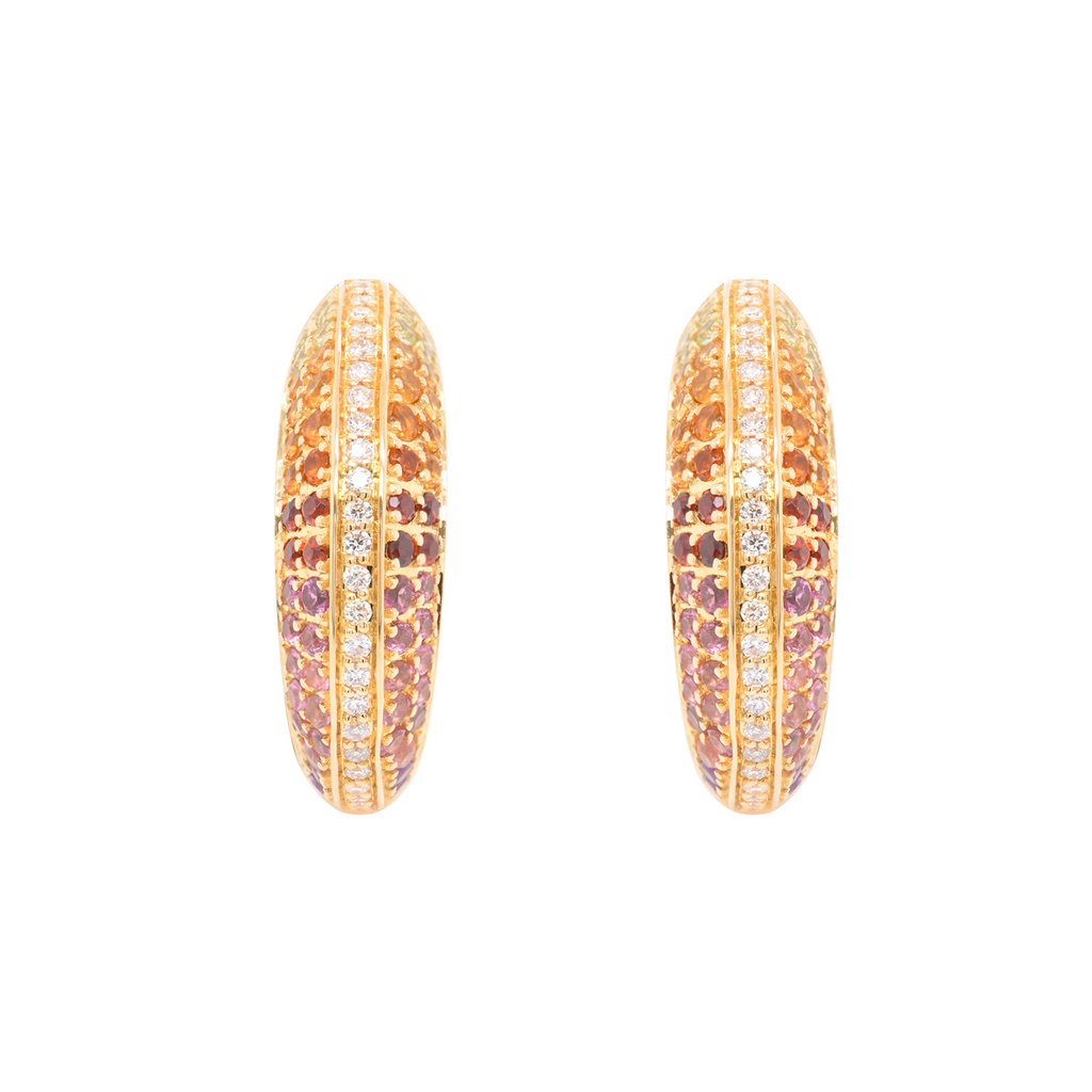Aretes CROMATICA MULTI-GEMAS B20P HSI 5.3gr 18KY