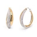 Aretes “MEGHAN“ - DIAMANTE-0.99CT VSG 10.4gr. ORO AMARILLO/BLANCO 18K