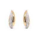 Aretes “MEGHAN“ - DIAMANTE-0.99CT VSG 10.4gr. ORO AMARILLO/BLANCO 18K
