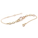 Pulsera Everyday "LINK" - B6P GVS 18cm 3.8gr ORO AMARILLO/BLANCO 18K