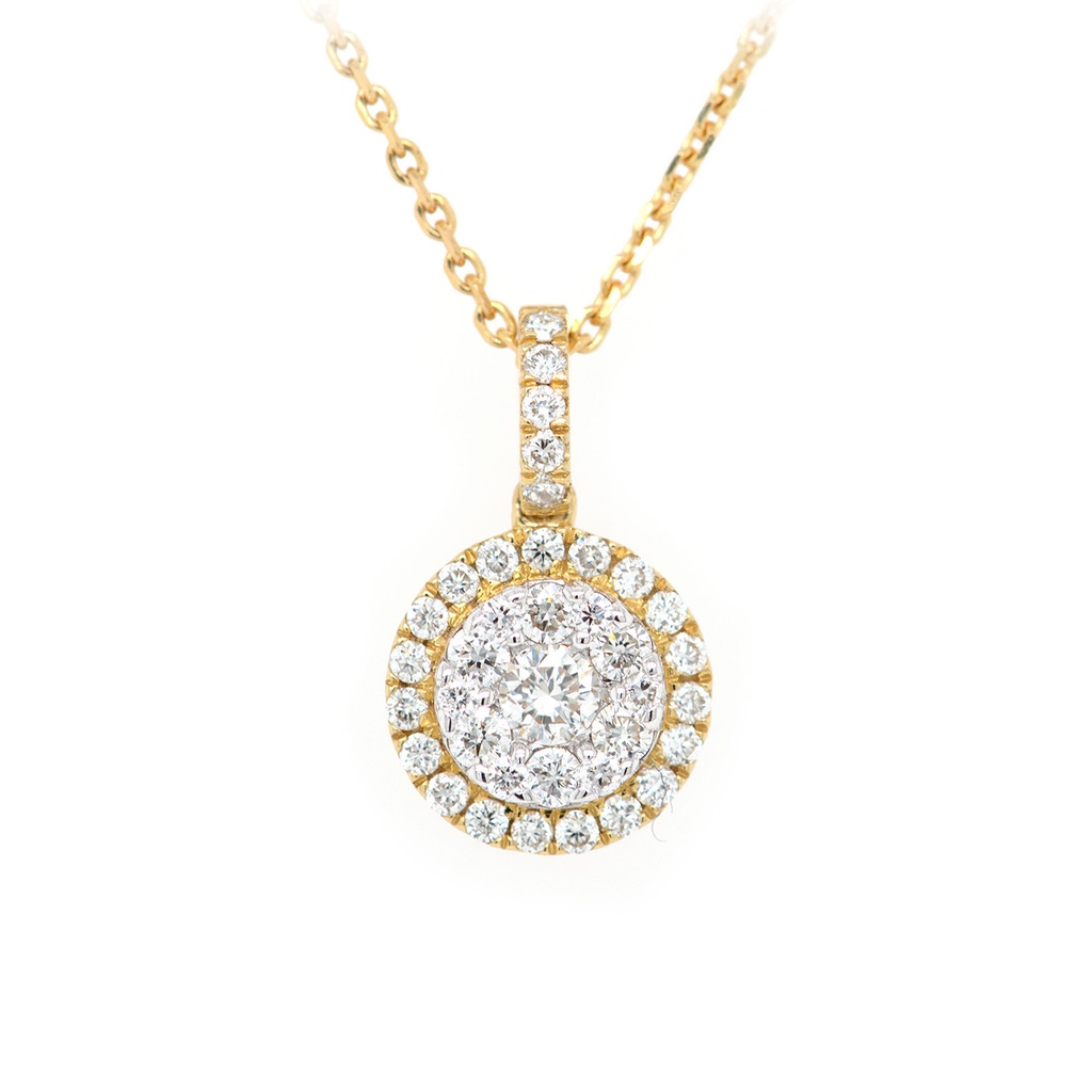 Gargantilla “ENCANTO“ - 37-DIAMANTES 0.43ct GVS 3.4gr. 42cm. ORO AMARILLO 18K