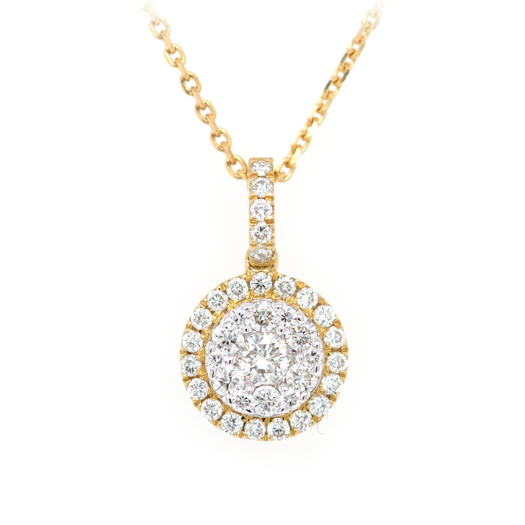 Gargantilla “ENCANTO“ - 37-DIAMANTES 0.43ct GVS 3.4gr. 42cm. ORO AMARILLO 18K