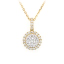 Gargantilla “ENCANTO“ - 37-DIAMANTES 0.43ct GVS 3.4gr. 42cm. ORO AMARILLO 18K