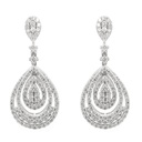 Aretes “ENCANTO“ 198-DIAMANTES 1.37ct GVS 10.27gr. ORO BLANCO 18K
