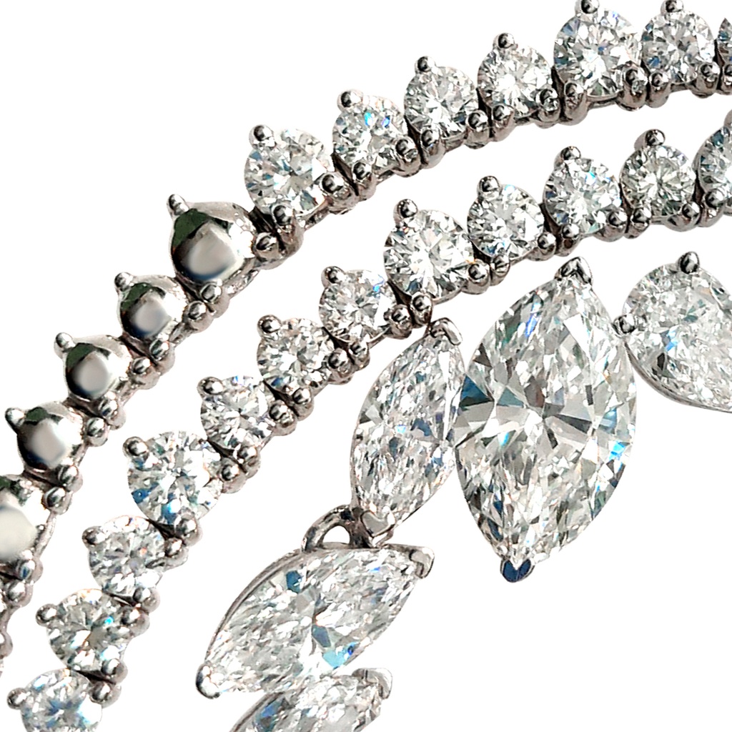 GARGANTILLA Masterpiece LUZ DE AGAVE - 109-DIAMANTES 5.48ct 15.7gr. ORO BLANCO 18K