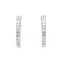 Arracadas “Everyday“ - 20-DIAMANTES 0.30ct GVS 2.7gr. 15x2mm ORO BLANCO 18K
