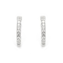 Arracadas “Everyday“ - 20-DIAMANTES 0.30ct GVS 2.7gr. 15x2mm ORO BLANCO 18K