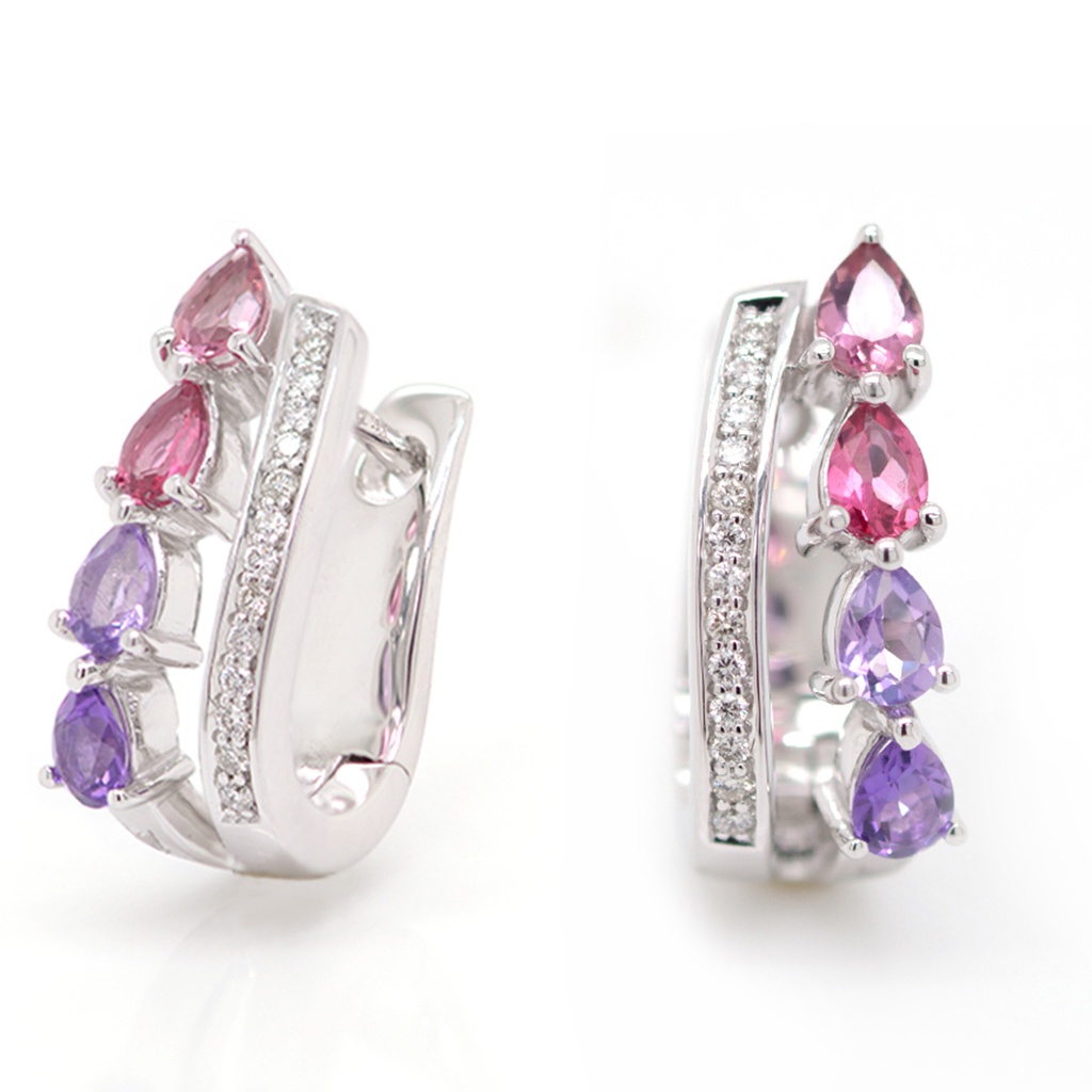 Aretes CROMATICA B14P MULTI GEMA 7.4gr 18KW