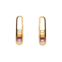 ARETES CROMATICA B6P MULTI-GEMA 8.2gr ORO AMARILLO/BLANCO 18K