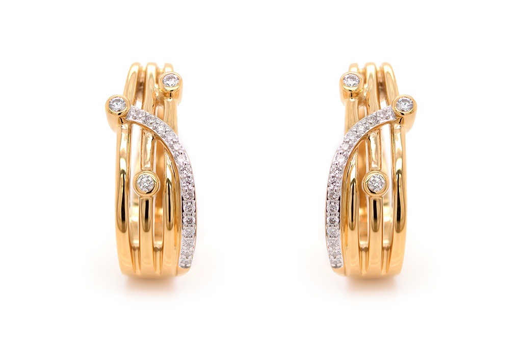 ARETES ASTRO B24P 8.1gr ORO AMARILLO/BLANCO 18K