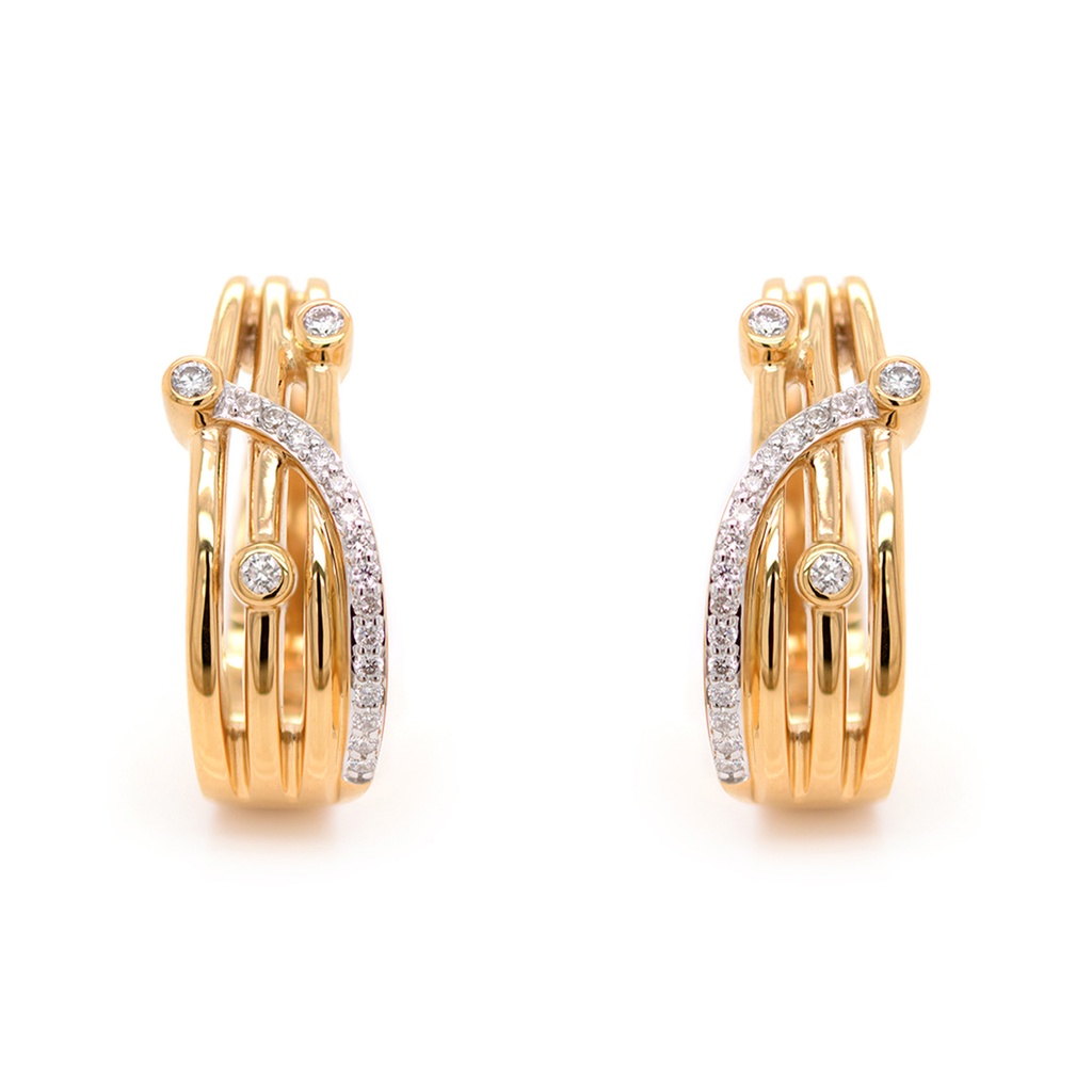 ARETES ASTRO B24P 8.1gr ORO AMARILLO/BLANCO 18K