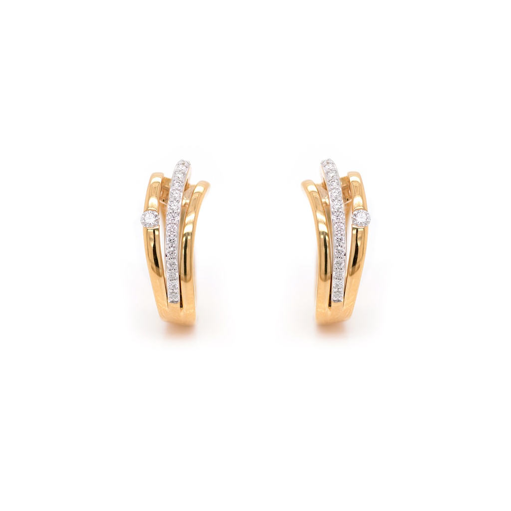 ARETES VENUS B26P HSI 8.3gr ORO AMARILLO/BLANCO 18K