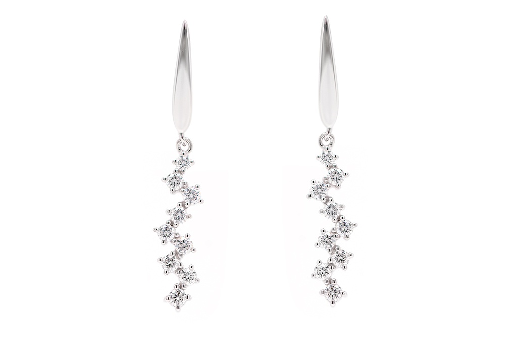 ARETES ICICLE B61P 3.8gr ORO BLANCO 18K