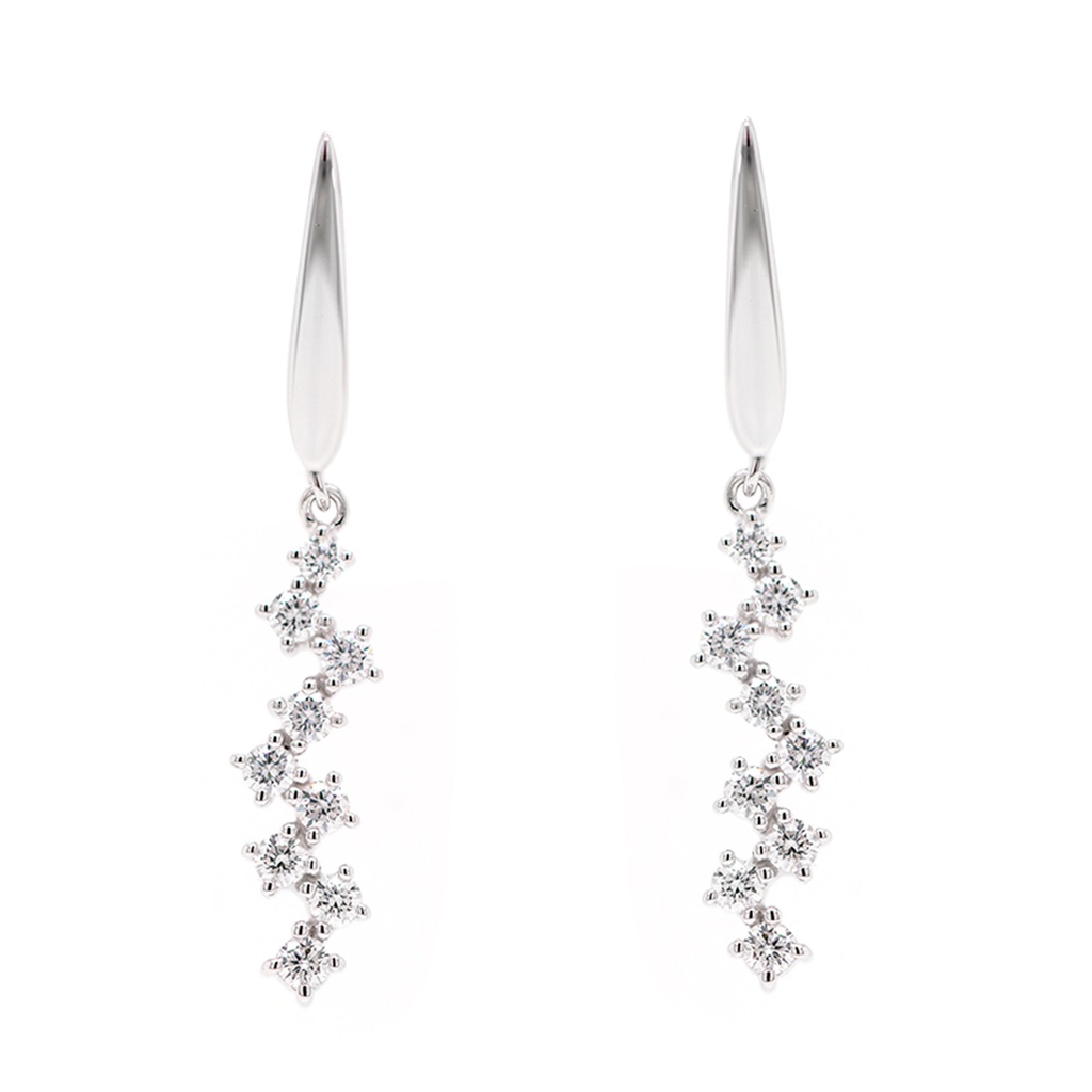 ARETES ICICLE B61P 3.8gr ORO BLANCO 18K