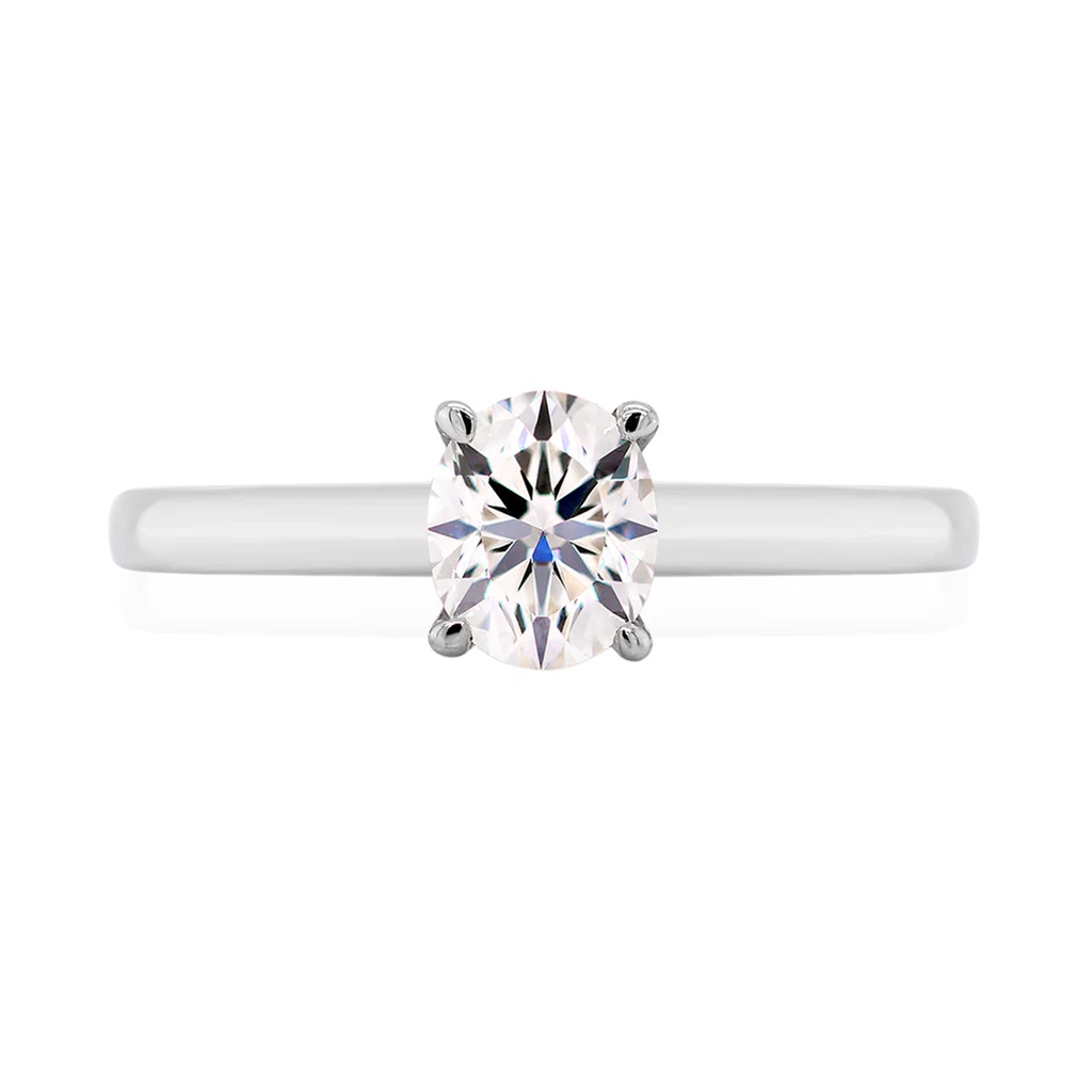 ANILLO ID.OVAL CORTE IDEAL 3/4ct Oro Blanco 18KW 