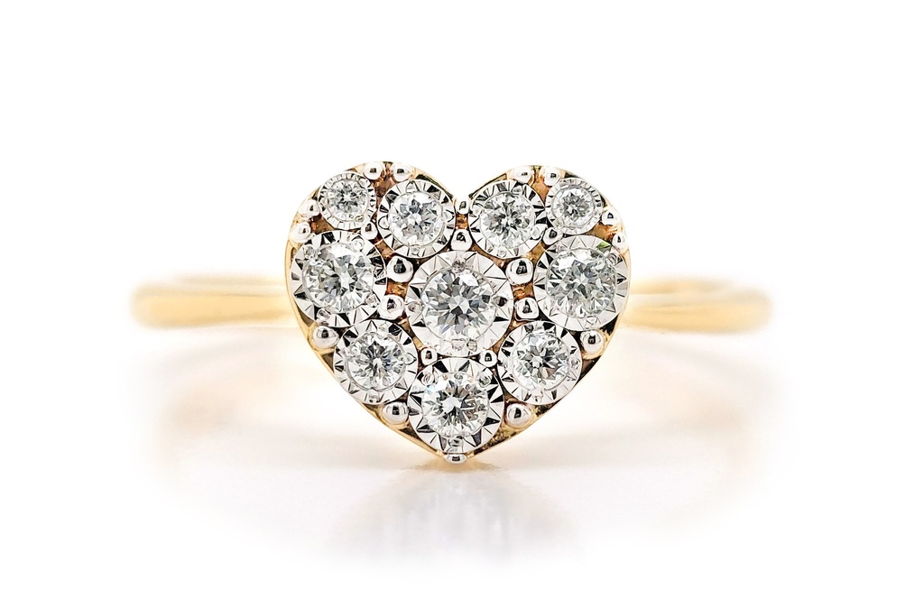 ANILLO MIRACLE HEART B16P GVS 2.27 18KY