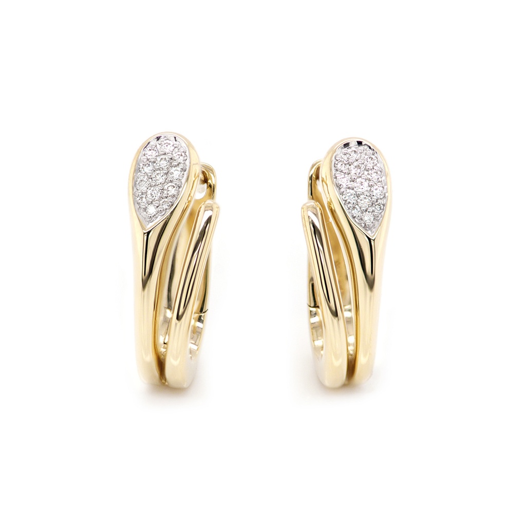 ARETES EDEN B14P 7.6gr ORO AMARILLO/BLANCO 18K