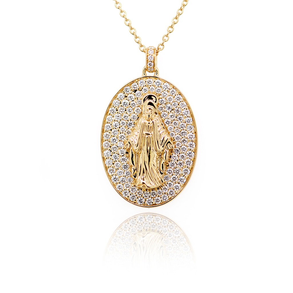 Gargantilla c/Dije MILAGROSA-29x20mm B116P GSI 10.7gr 18KY