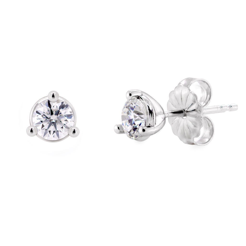 [CYC] Aretes “Centro de mi Universo“ CDMU 2-Diamantes LOVESTONE 1/2cttw TE AMO 1.4gr Oro Blanco 18K