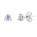 Aretes “Centro de mi Universo“ 2-DIAMANTES IDEAL 0.50ct G/VS TE AMO 1.4gr Oro Blanco 18K